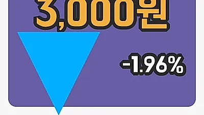 주식마감우리로 25일 3,000원 장종료그래프분석