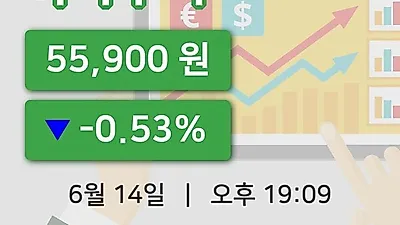 국내주식마감하나투어 14일 55,900원 장 마쳐그래프종합