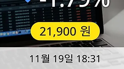대한해운 19일 21,900원 마감보고