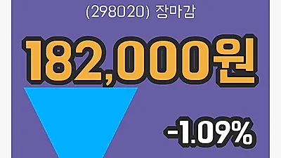 국내주식마감효성티앤씨 17일 182,000원 마감...