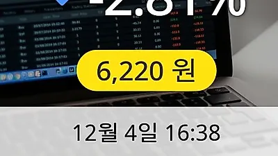 파워로직스 4일 6,220원 마감