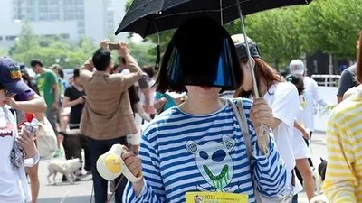 [포토]자외선 철벽 수비중인 참가자