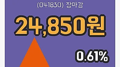 주식마감인바디 26일 24,850원 장종료