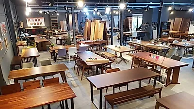 에스턴우드, 일산킨텍스 고양가구박람회기념 우드슬랩 6~8인용 원목식탁 최대 50% 할인