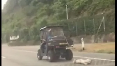 '농운기에 묶여 끌려가는 개' 잔혹한 동물학대? 단순과실?