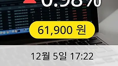 삼양식품 5일 61,900원 장종보고