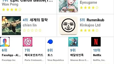 [7월 27일 앱차트]앱스토어 플레이스토어 앱 순위와 분석