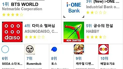 [6월 27일 앱차트]애플 앱스토어, 플레이스토어 순위