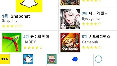 [6월 1일 앱차트]애플, 구글 플레이스토어 어플순위