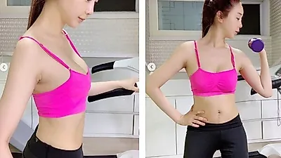 함소원, 진화와 나이차이 가늠할 수 없는 비결이 운동? '런닝머신에 아령까지' 일상 공개