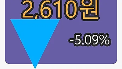 토탈소프트마감가 2,610원 -5.09퍼센트 변동..