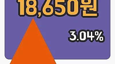 주식마감동서 8일 18,650원 마감...