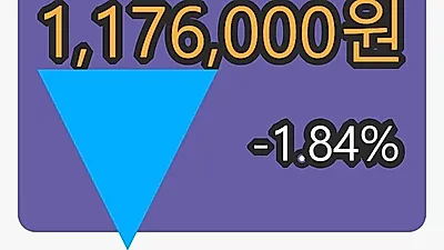 LG생활건강 6일 마감가 1,176,000원 전일대비 -1.84퍼센트 변동..