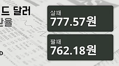 18일 뉴질랜드 달러 살때 777.57원, 팔때 762.18원 ▲0.28%상승