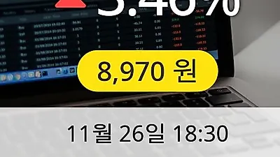 대덕전자 26일 8,970원 마감보고