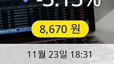 대덕전자 23일 8,670원 장종료