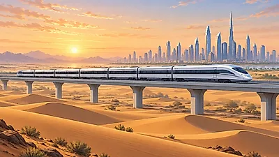두바이~아부다비 기차로 64분…UAE 에티하드 레일 여객열차 개통, 편도 39디르함부터