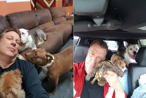  다양한 종류의 유기동물을 구조해 지극정성 보살피고 있는 제임스 줄리아나 ​​​​​​​​​​​​​​​​​​​​ (사진출처 = facebook_@Keno's Animal Sanctuary)