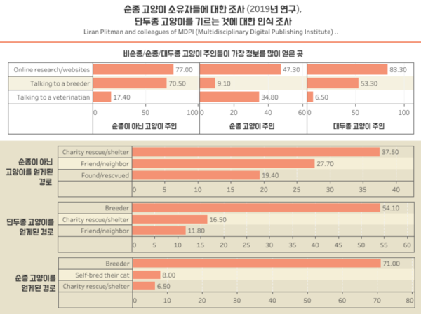 순종 고양이 키우는 반려인, 품종 만족도 높아