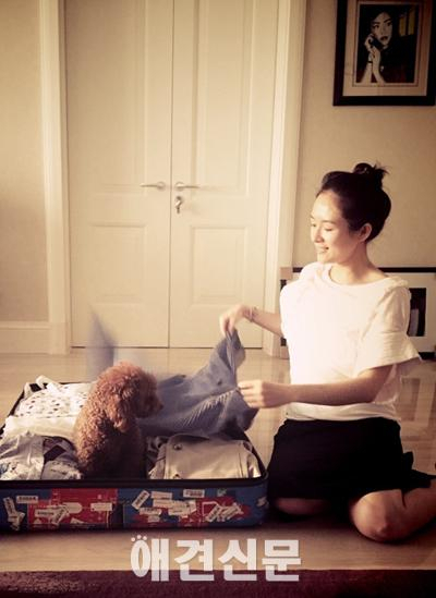 장쯔이, 반려견과 훈훈한 일상 공개