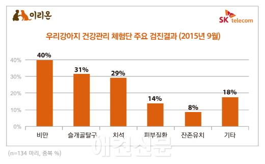 이리온 - SK 텔레콤 건강관리 체험단 검진 결과, 반려견 10마리 중 4마리 비만!