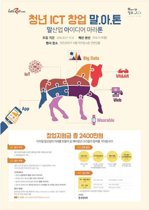 한국마사회, 청년 ICT 창업 말산업 아이디어 마라톤 본선 개최