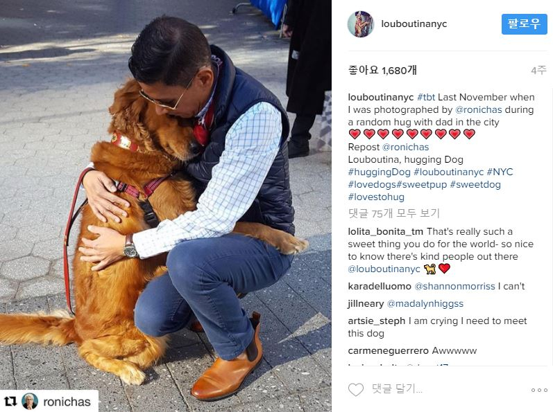 뉴욕의 프리허그 반려견 '루부티나'