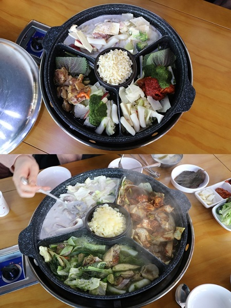 가평 아침고요수목원 근처 맛집 '금강산철판닭갈비' 세가지 맛 '삼세판 닭갈비' 제공