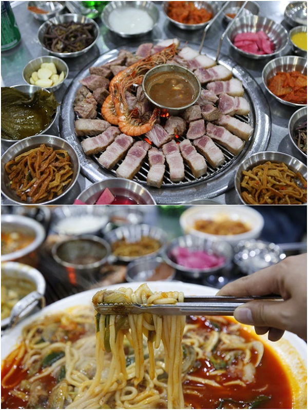 연탄구이 흑돼지 전문점으로 유명한 서귀포 맛집 '제주 곰집'