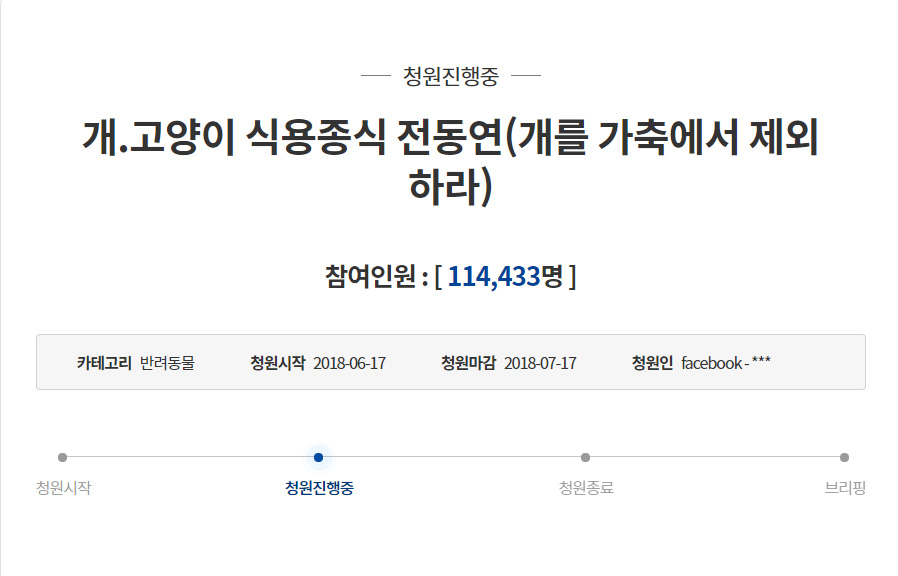 [이슈톡] 식용 목적 개도살 위법 판결, 청와대 국민청원 진행 중 '개를 가축에서 제외하라'
