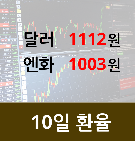 [10일 실시간 환율] 하락세 찾는 달러, 드디어 상승세 꺾인 엔화 0.89%▼