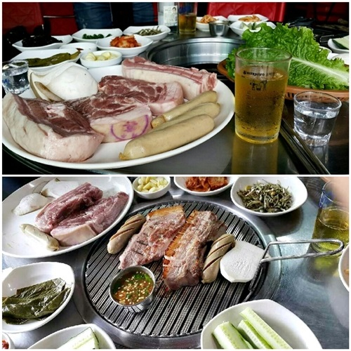 제주도맛집 '돈가득'에서 복분자 향담은 고기 즐길 수 있어