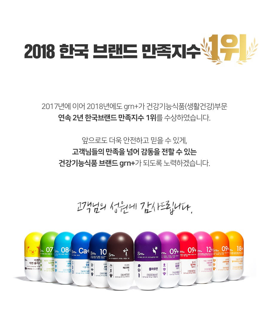 GRN, 건강기능식품(생활건강) 부문 브랜드만족지수 1위 선정