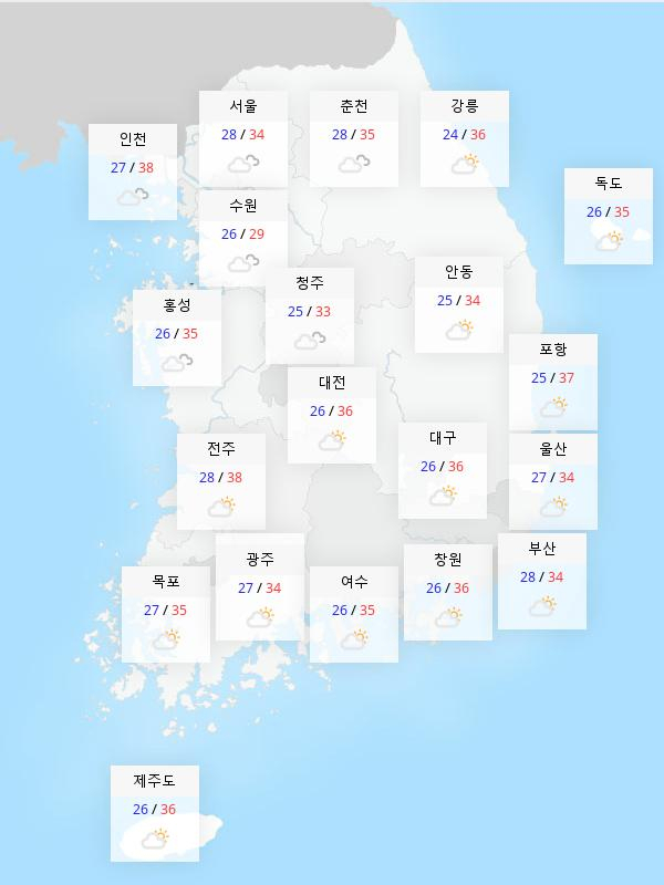 [25일 오늘 날씨] 전국적인 열대야 무더위 언제까지?