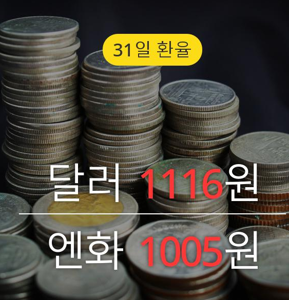 [31일 실시간 환율] 1110원대 진입한 달러, '주요 환율 하락세'