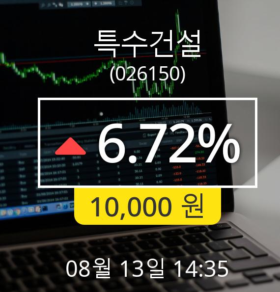 [특수건설주가] 13일 오후 2시 35분 10000원