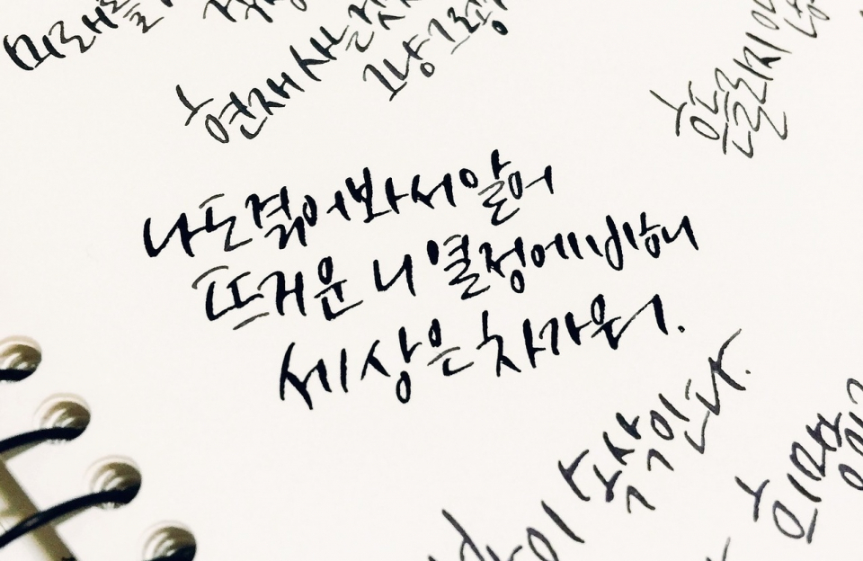 캘리그라피로 표현하는 마음, 다양하고 예쁜 '캘리그라피 글귀'