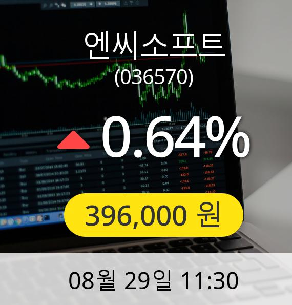 [엔씨소프트주가] 29일 오전 11시 30분 396,000원