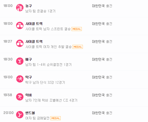 2018 아시안게임 남은 주요 일정은? 30일 결승&준결승 경기 시간 확인