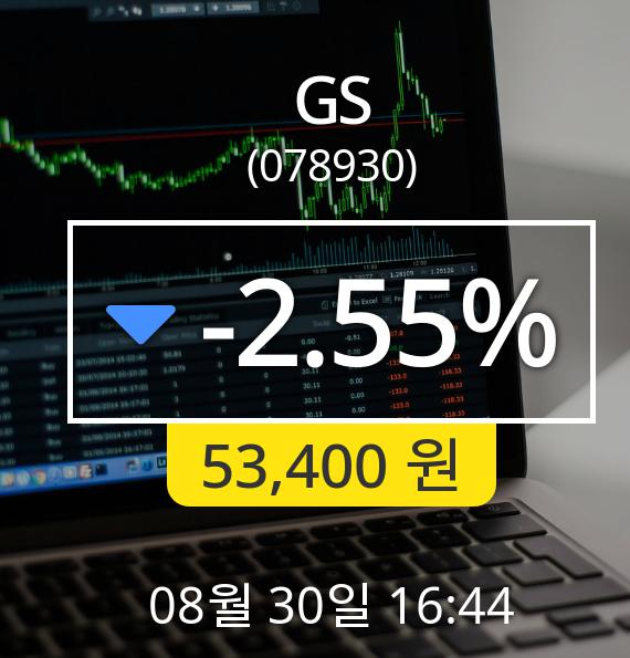 [마감시황]GS장종주가 30일 오후 4시 44분 53,400원