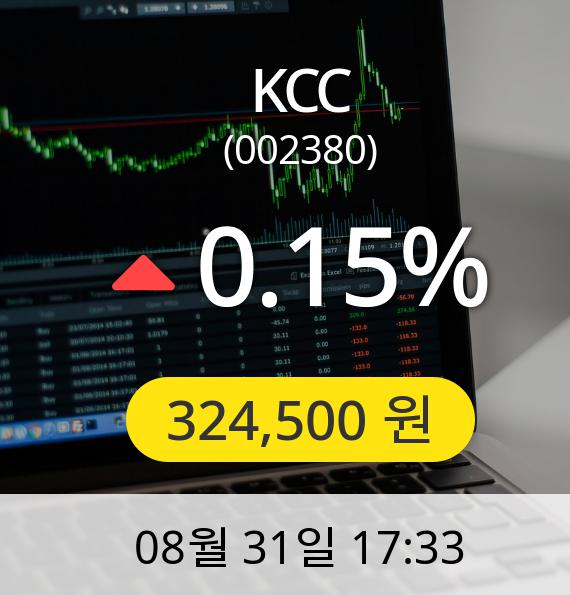 [마감시황]KCC장종주가 31일 오후 5시 33분 324,500원