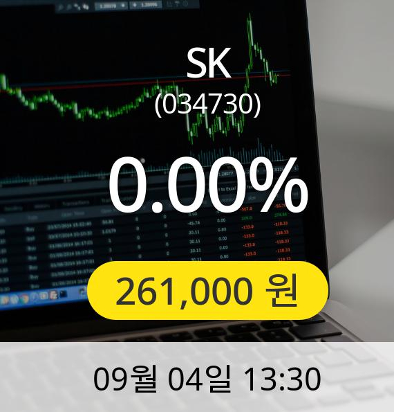 [SK주가] 4일 오후 1시 30분 261,000원