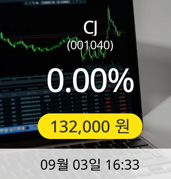 [마감시황]CJ장종주가 3일 오후 4시 33분 132,000원