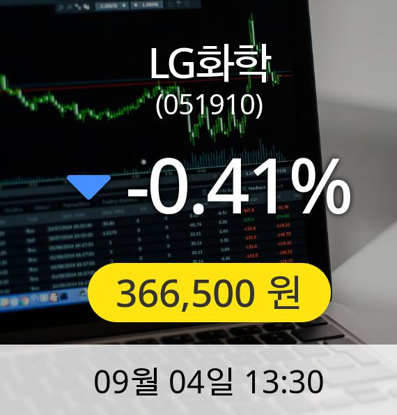 [LG화학주가] 4일 오후 1시 30분 366,500원