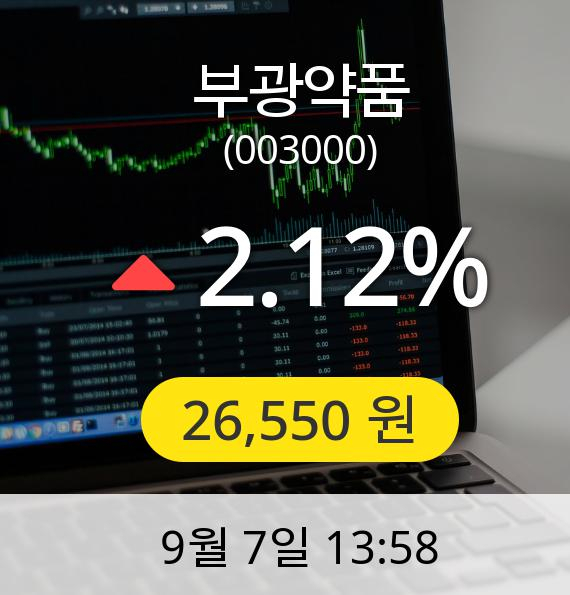 [부광약품주가] 7일 오후 1시 58분 26,550원