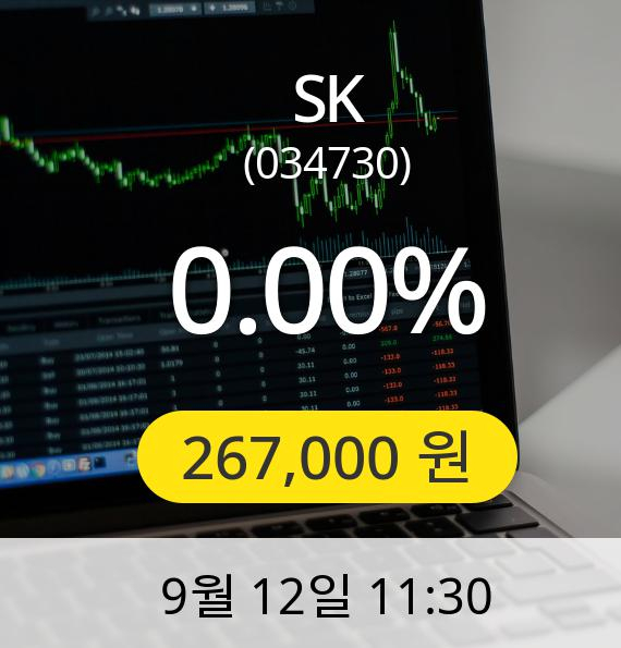 [SK주가] 12일 오전 11시 30분 267,000원