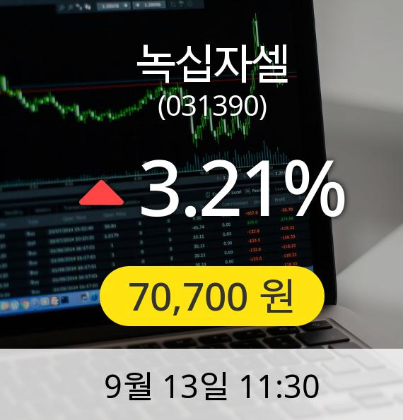 [녹십자셀주가] 13일 오전 11시 30분 70,700원