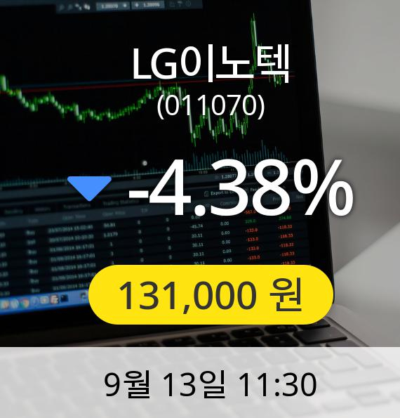 [LG이노텍주가] 13일 오전 11시 30분 131,000원