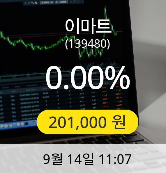 [이마트주가] 14일 오전 11시 07분 201,000원