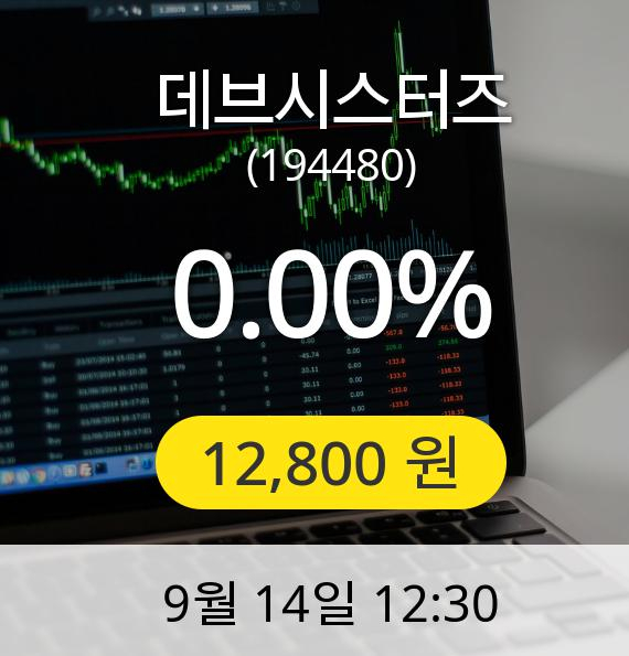 [데브시스터즈주가] 14일 오후 12시 30분 12,800원